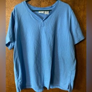 22/24w Columbia Blue Short Sleeve Blouse By Bobbie Brooks